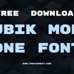 Rubik Mono One Font | Modern Geometric Typeface