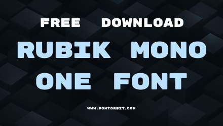 Rubik Mono One Font | Modern Geometric Typeface