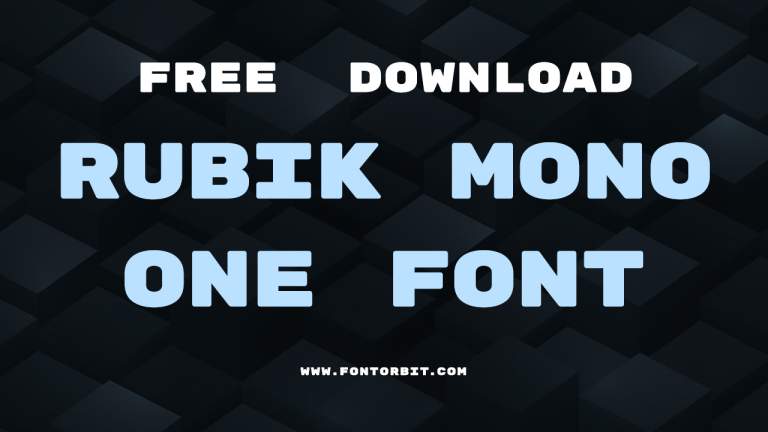 Rubik Mono One Font