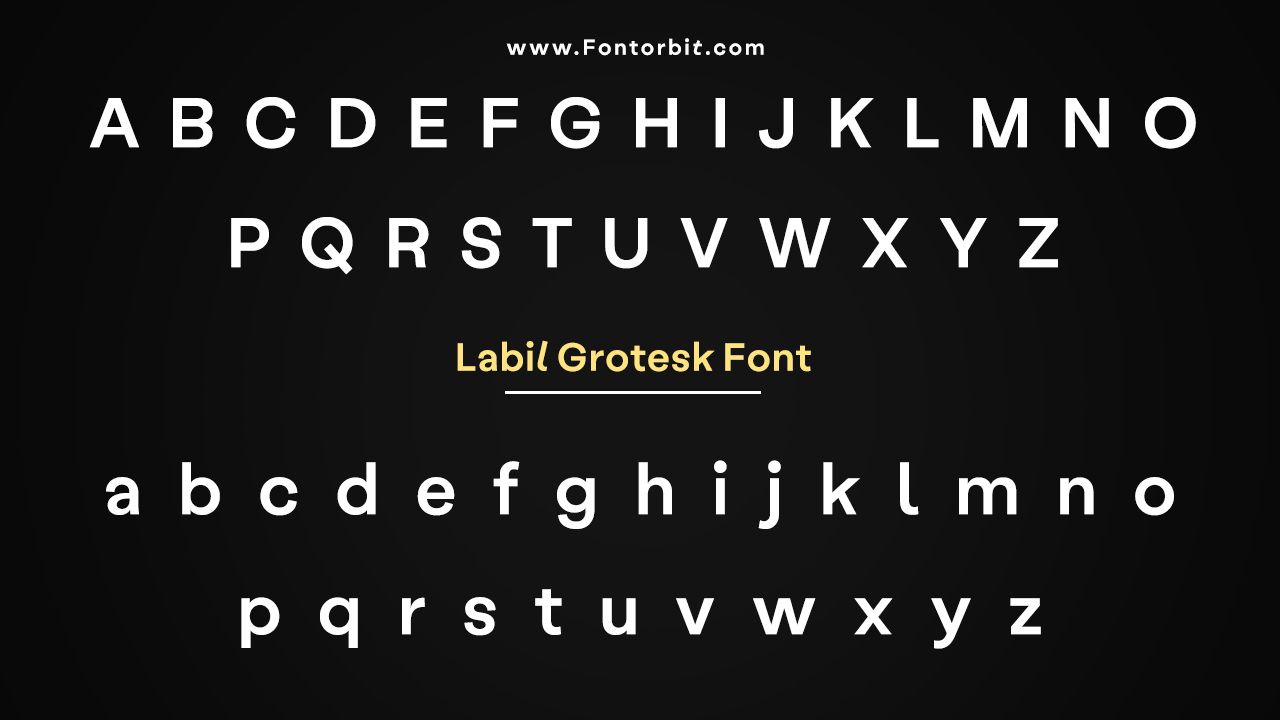 The Labil Grotesk Font Family Includes