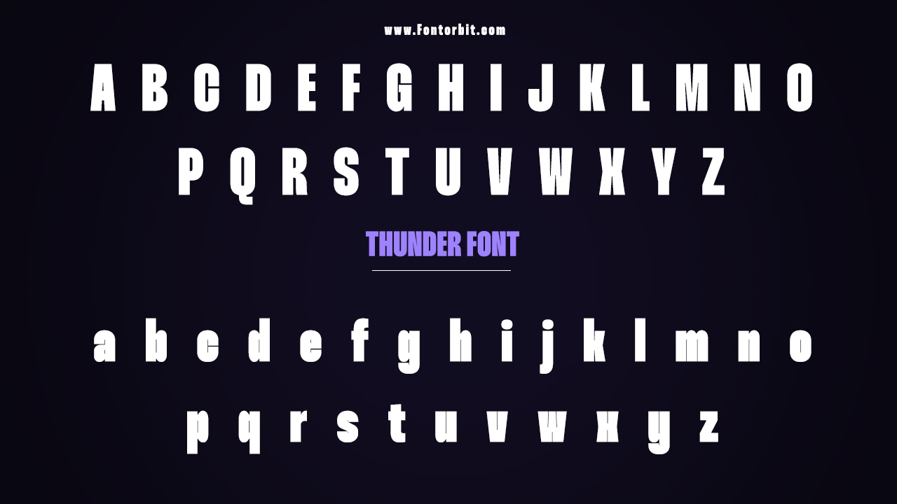 Thunder Font Family Includes