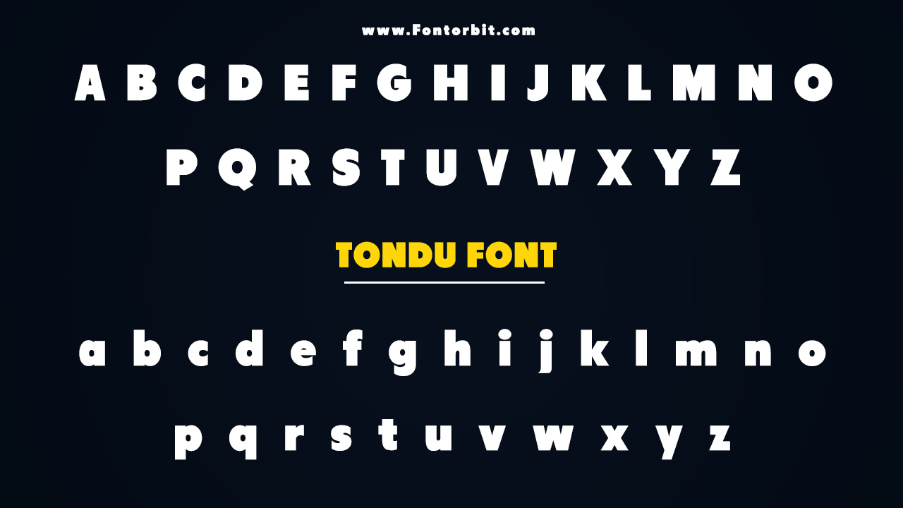 Tondu Font Family Includes