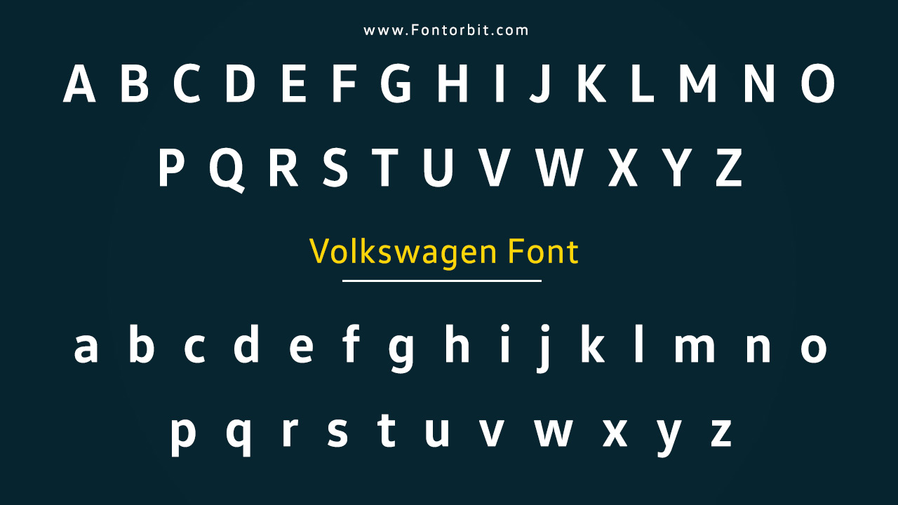 Volkswagen Font Family Includes