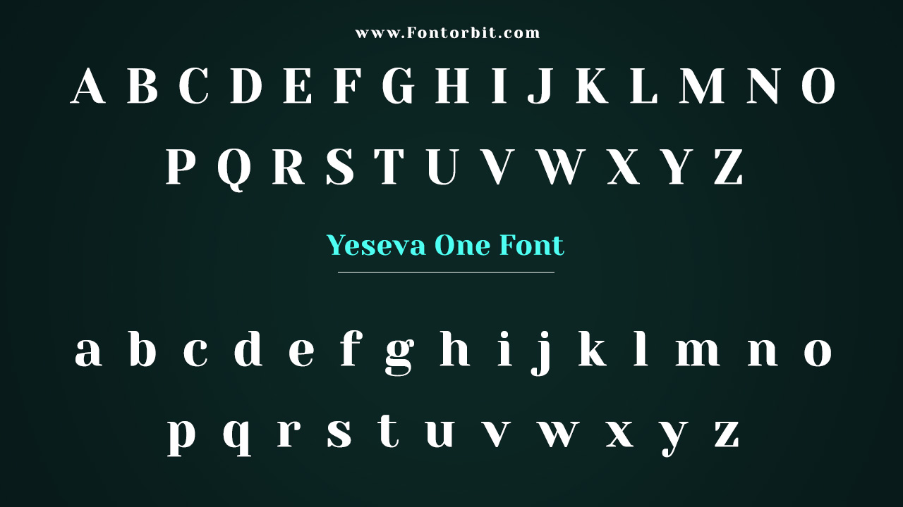 Yeseva One Font Family Includes