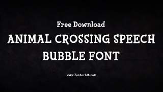 Animal Crossing Speech Bubble Font For Fun Designs