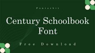 Craft A Classic Look Using Century Schoolbook Font