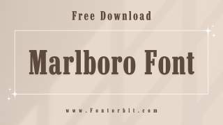 Give Your Words Punch With Marlboro Font