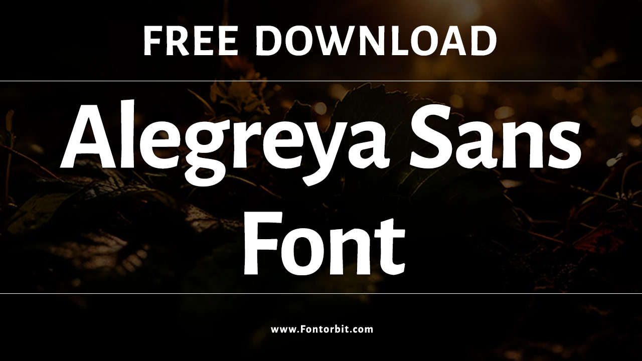 Alegreya Sans Font
