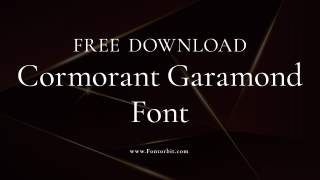 Cormorant Garamond Font: A Classic Typeface Choice