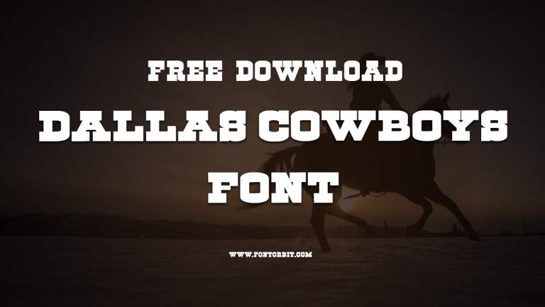 Dallas Cowboys Font For Design Projects