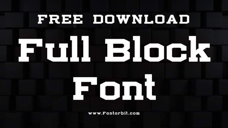 Full Block Font Perfect Choice For Bold Designs