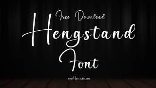 Hengstand Font: A Refined Handwritten Typeface For Elegant And Personal Designs