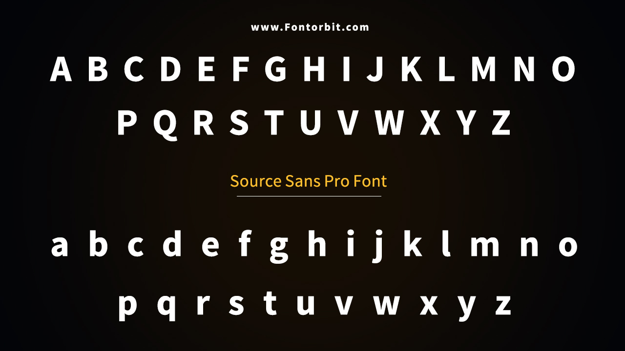 Source Sans Pro Font Family Includes