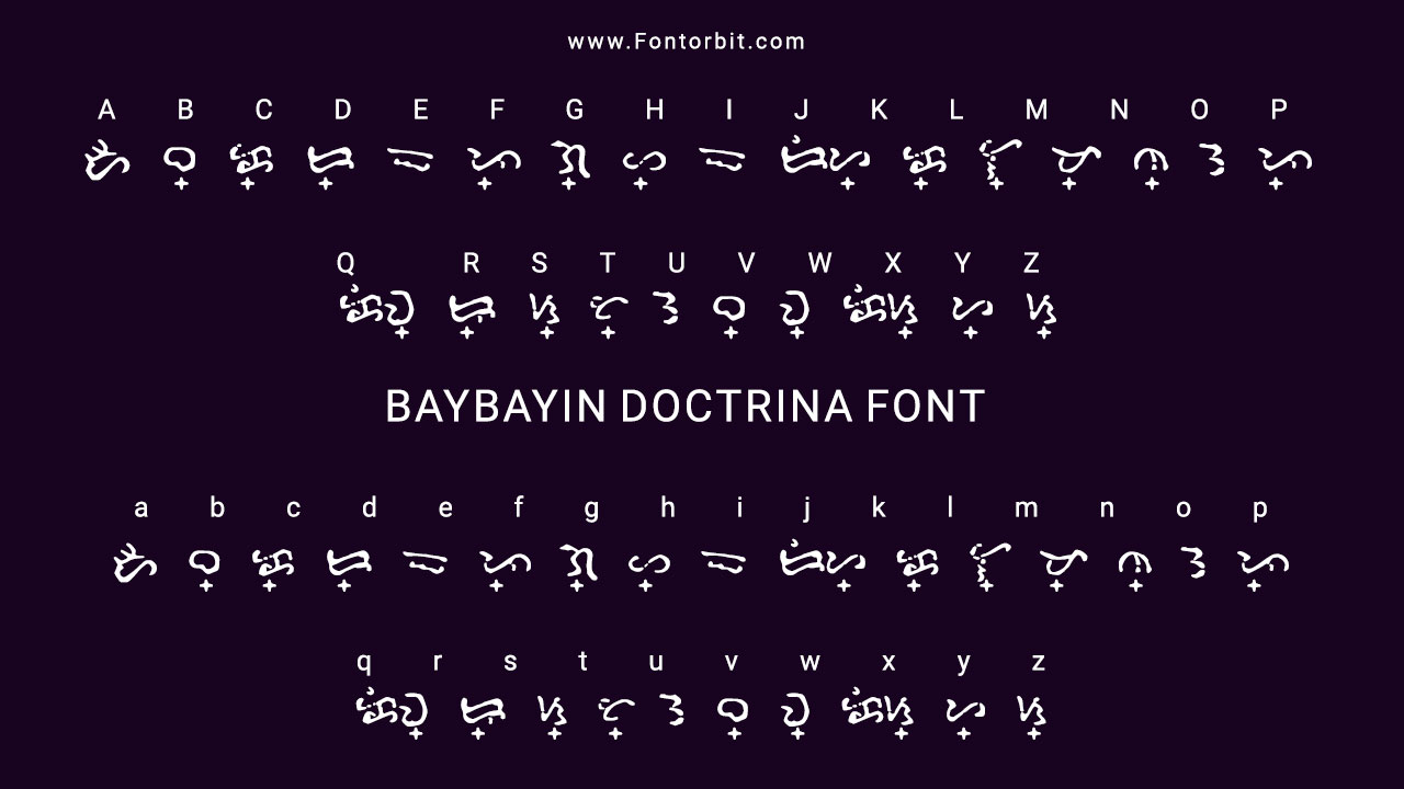 Styles Of The Baybayin Doctrina Font (Font Family)