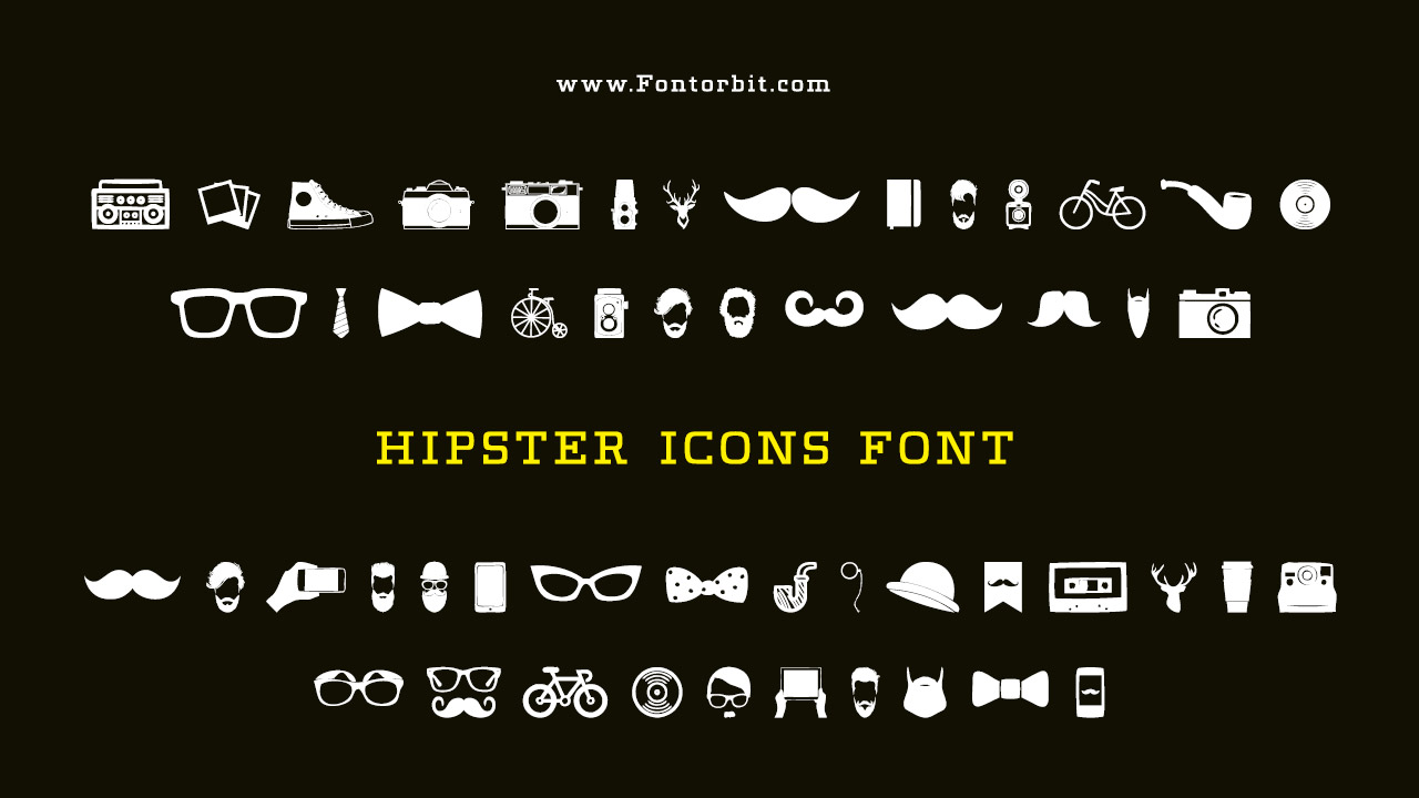 Type Of The Hipster Icons Font (Font Family)