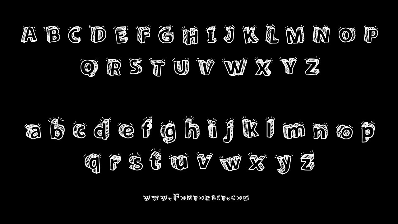 Type Of The Sketch 3D Font (Font Family)