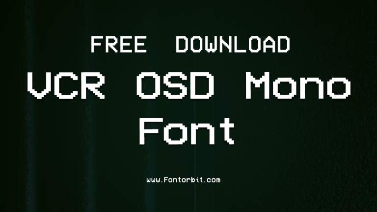 VCR OSD Mono Font: A Must-Have For Vintage Designs