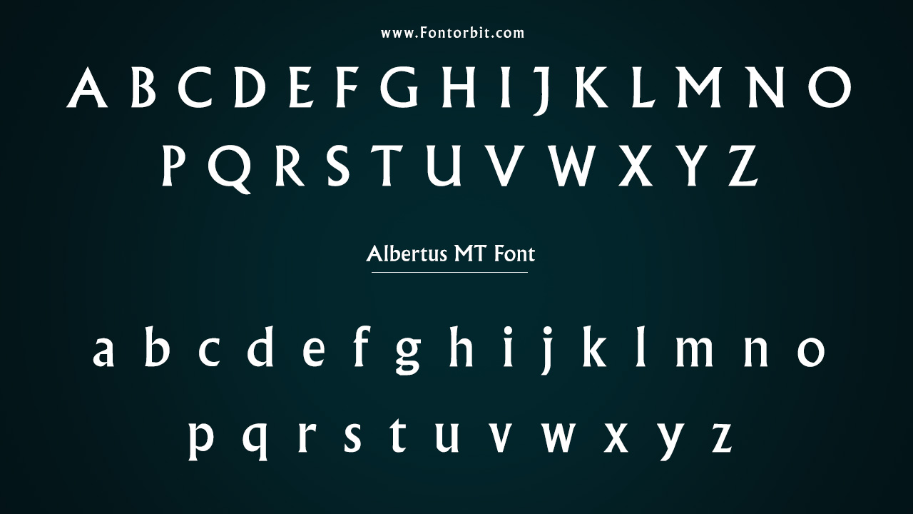 Albertus MT Font Family Includes