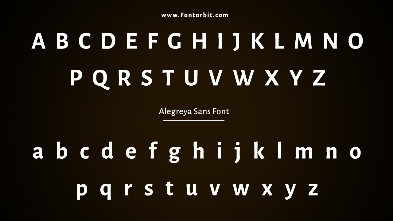 Alegreya Sans Family Includes