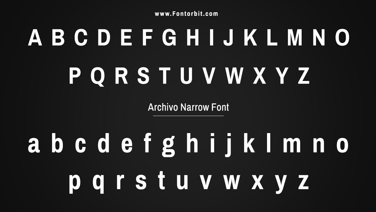 Archivo Narrow Family Includes