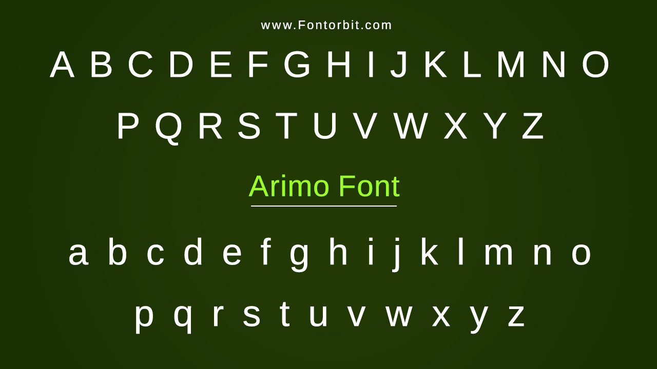 Arimo Family Includes
