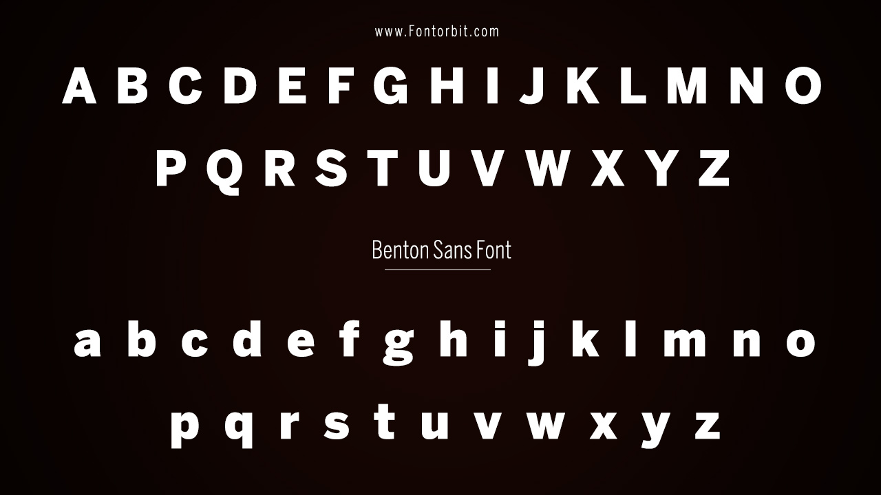 Benton Sans Family Includes