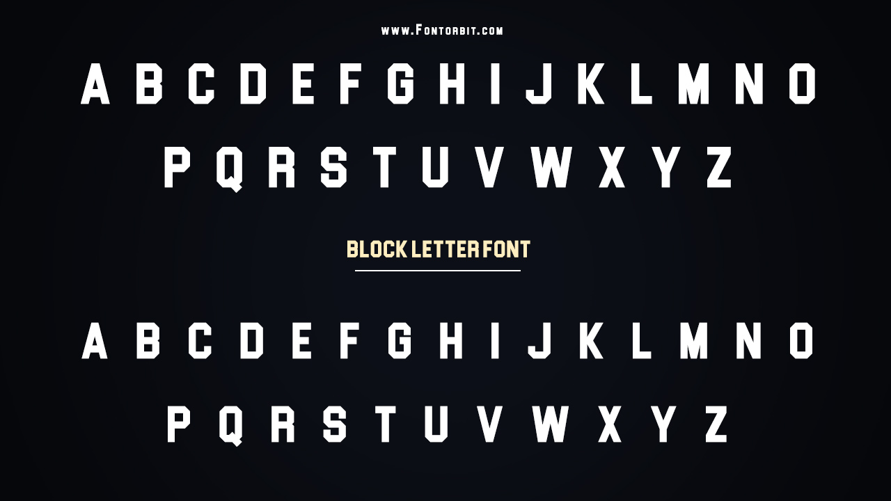 Blockletter Family Includes