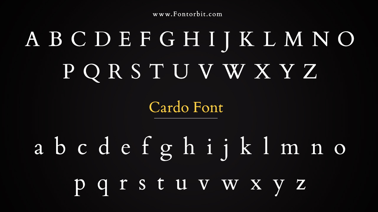 Cardo Font Family Includes