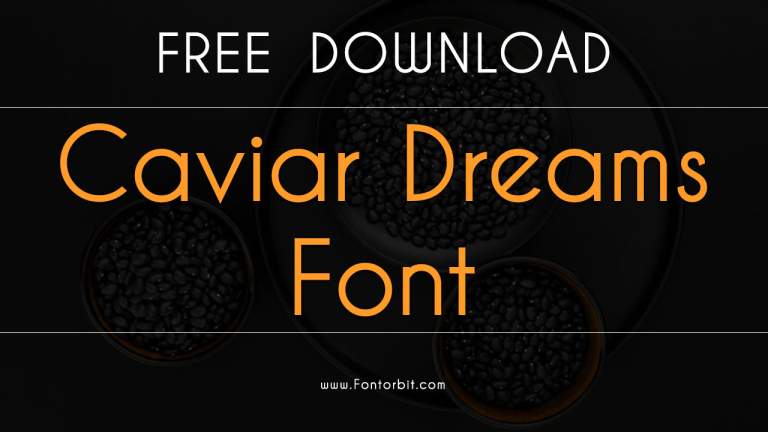 Caviar Dreams Font: Perfect Blend Of Class And Simplicity