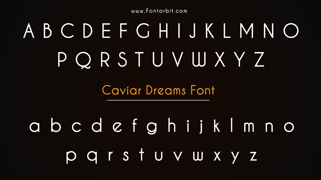 Caviar Dreams Font Family Includes