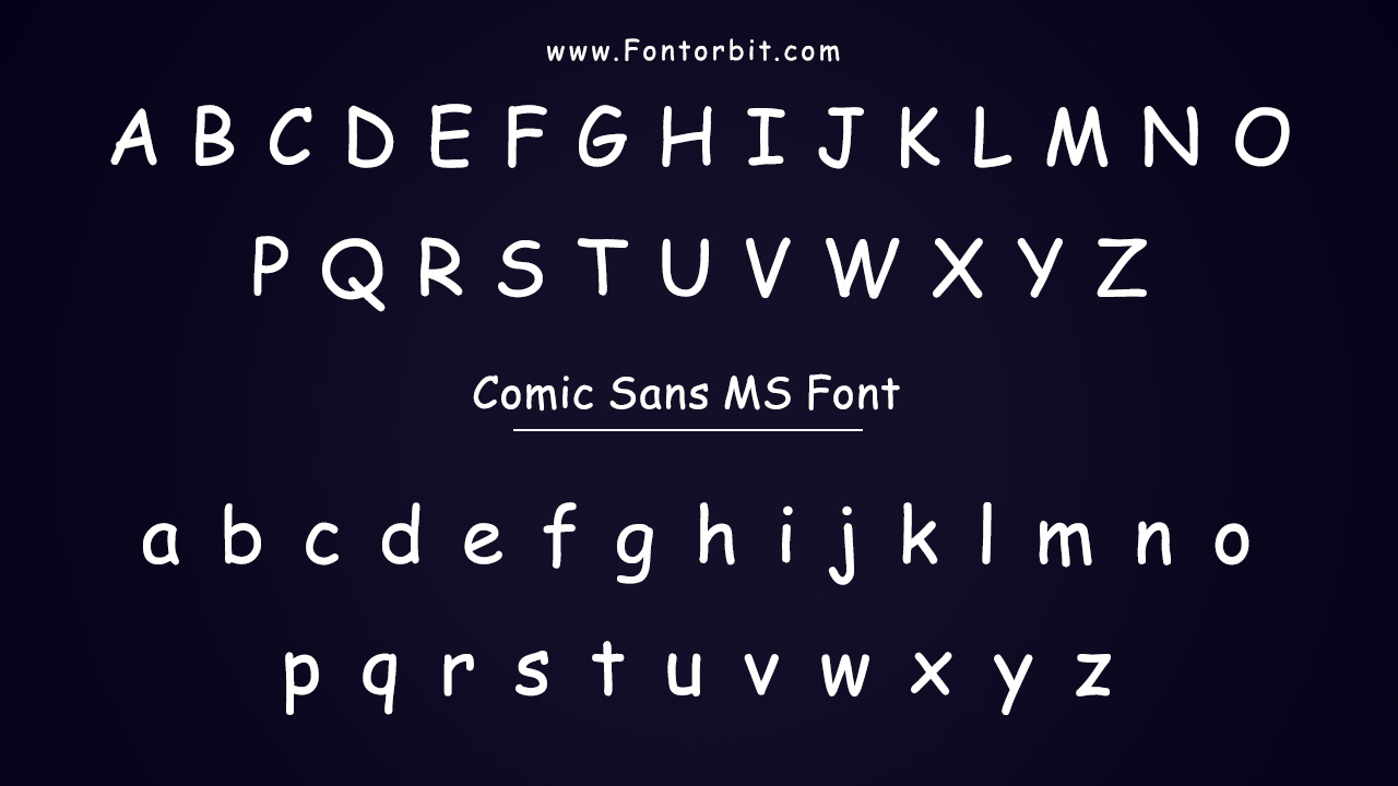 Comic Sans MS Font Family Includes