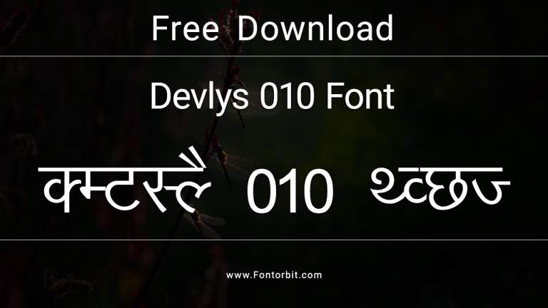 Devlys 010 Font – Popular Hindi Font For Professional Use