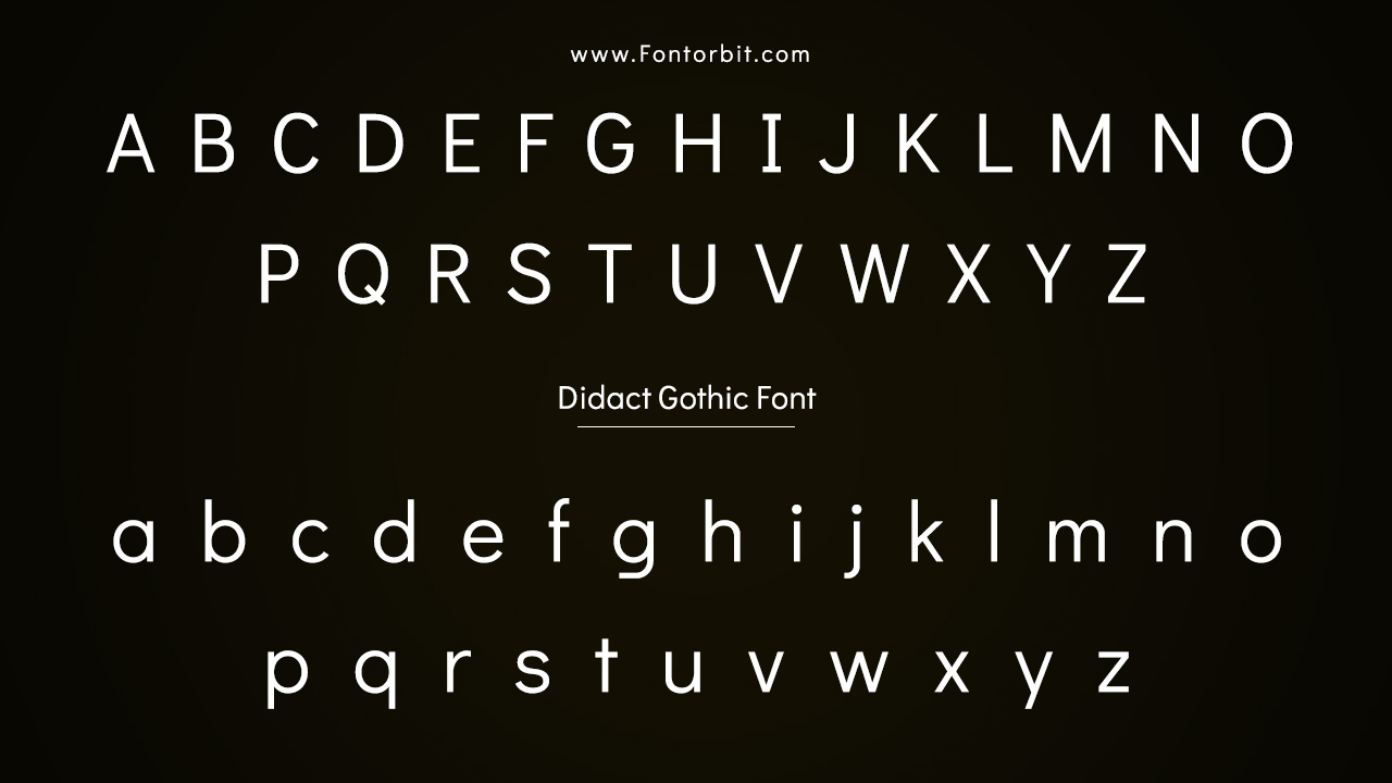 Didact Gothic Family Includes
