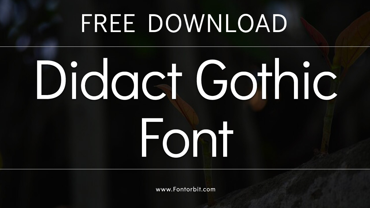 Didact Gothic Font