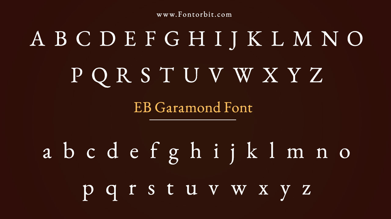 EB Garamond Family Includes