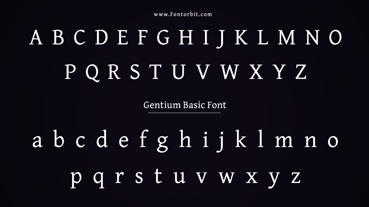 Gentium Basic Family Includes