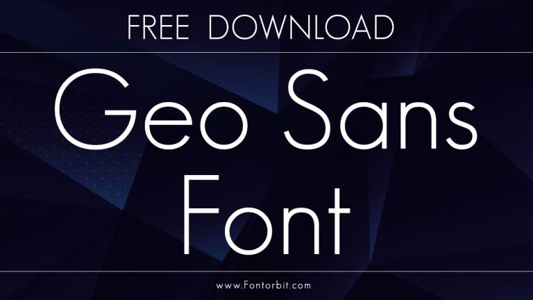 Enhance Your Designs With Geo Sans Font
