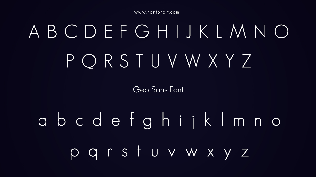 Geo Sans Light Family Includes