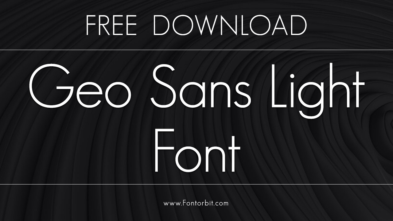 Geo Sans Light Font