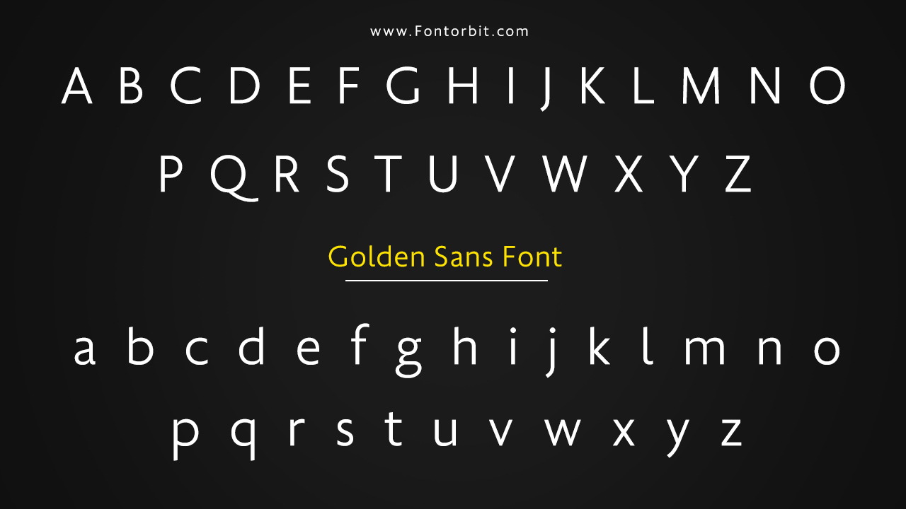 Golden Sans Font Family Includes
