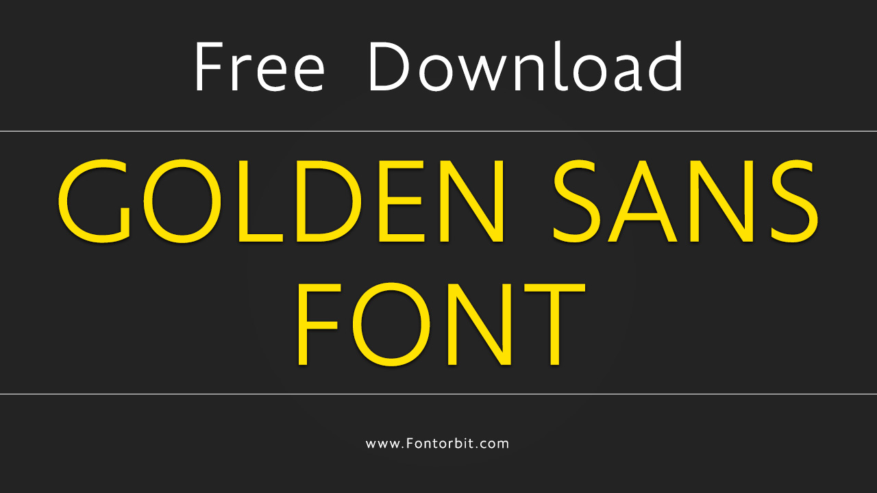 Golden Sans Font