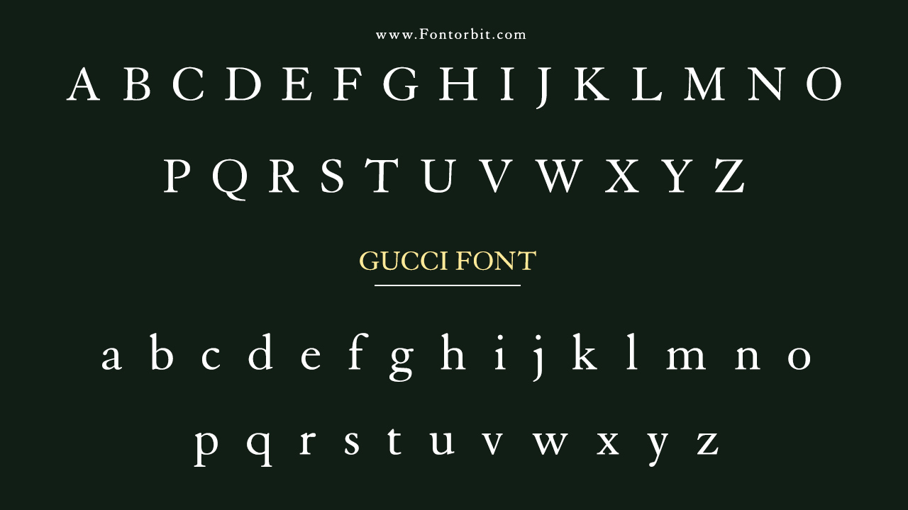Gucci Font Family Includes