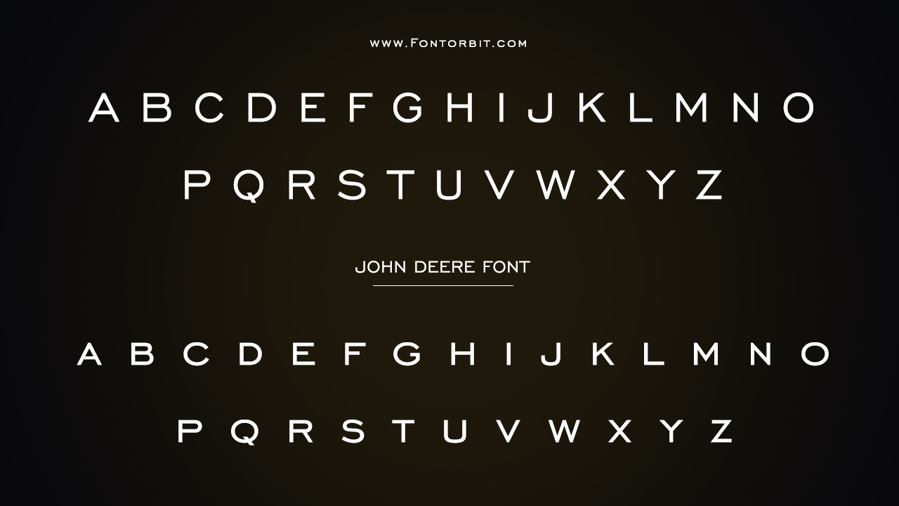 John Deere Font Family Includes