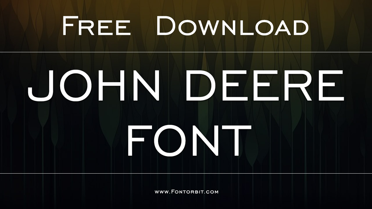 John Deere Font