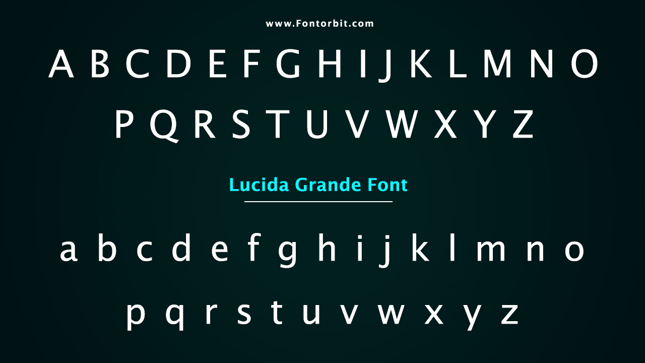 Lucida Grande Font Family Includes