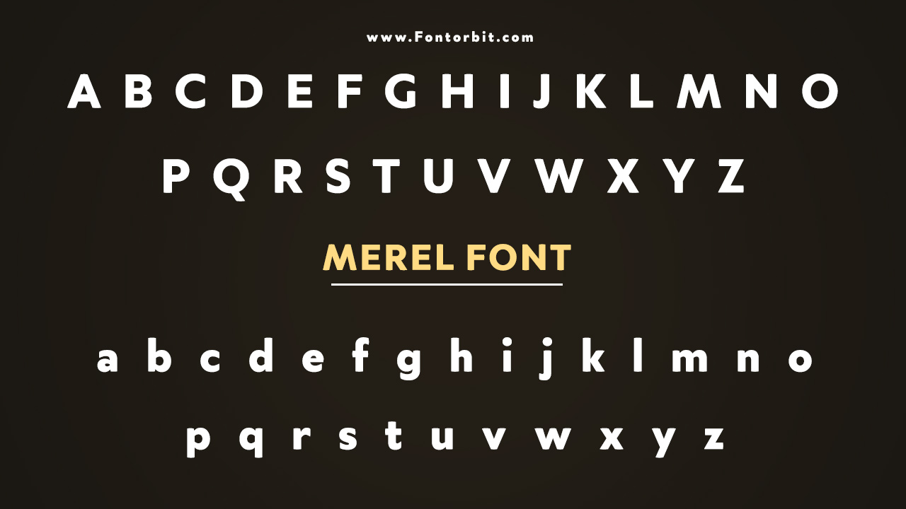 Merel Font Family Includes