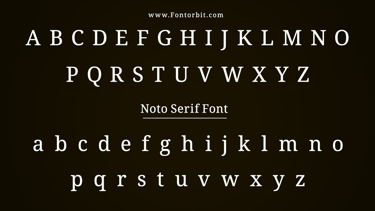 Noto Serif Family Includes