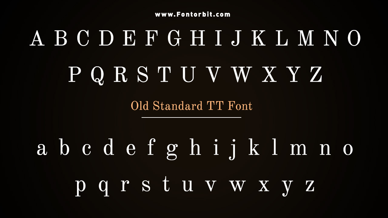 Old Standard TT Font Family Includes