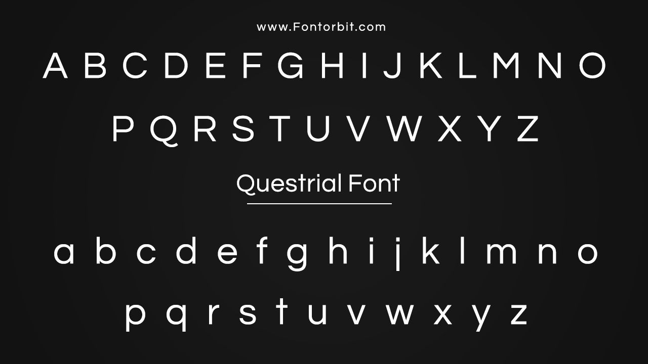Questrial Font Family Includes