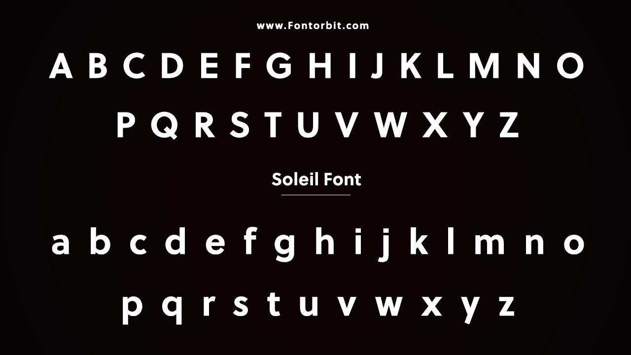 Soleil Font Family Includes